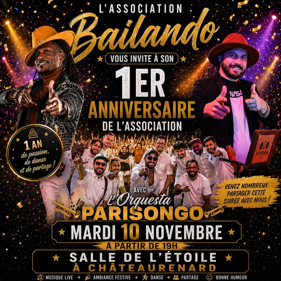 ANNIVERSAIRE DE BAILANDO EN FRANCIA ET PARISONGO EN CONCERT 🇨🇺