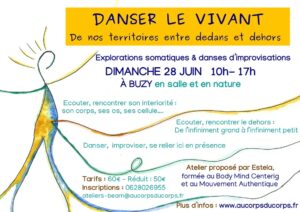 atelier somatique et danse d&rsquo;impro – danser le vivant entre dedans et dehors