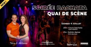 Bachata au Quai de Scène – Cours & soirée 100% Bachata 💃🕺