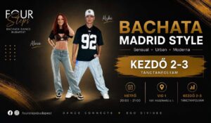 BACHATA KEZDŐ 2-3 TÁNCTANFOLYAM / MINDEN HÉTFŐN 20.00-21.00