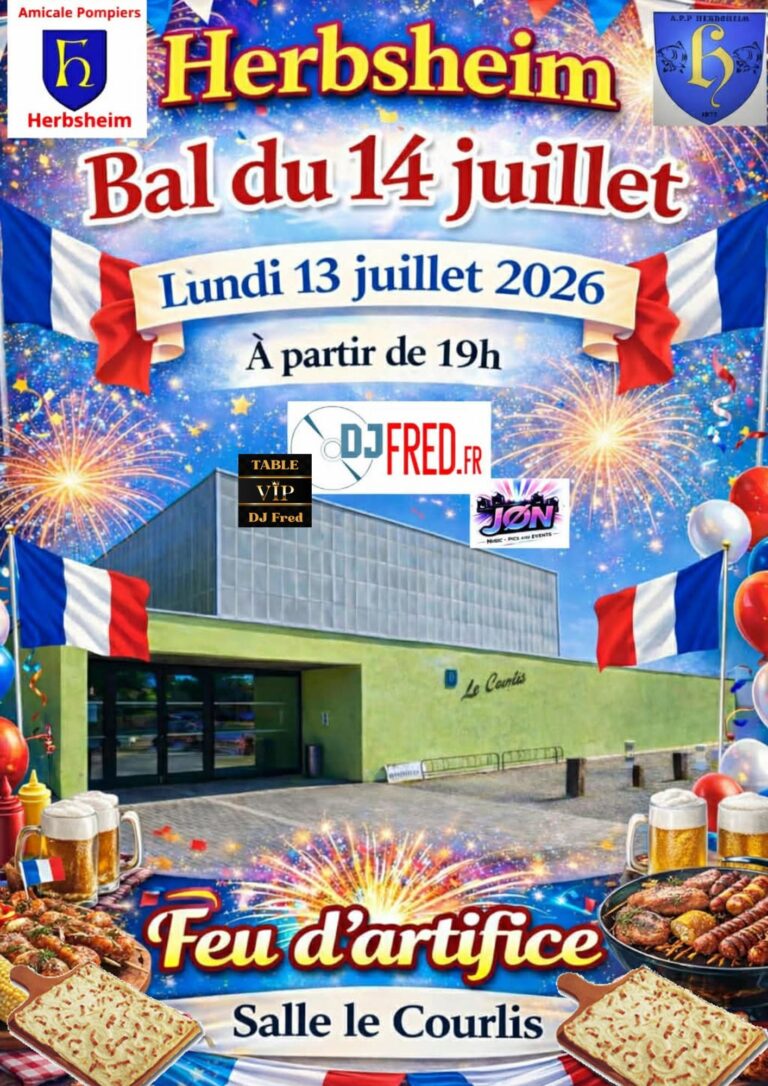 Bal du 14 Juillet & Feu d&rsquo;Artifice avec DJ Fred