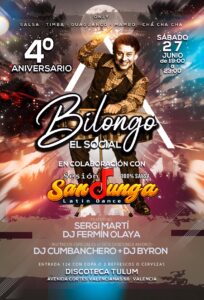 BILONGO « EL SOCIAL » 4º ANIVERSARIO – DISCOTECA TULUM