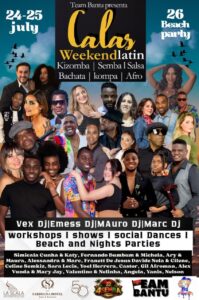 Calas Weekendlatin 24, 25, and 26 Beach Party « Kizomba|Semba|Salsa|Bachata|Kompa|Afro »