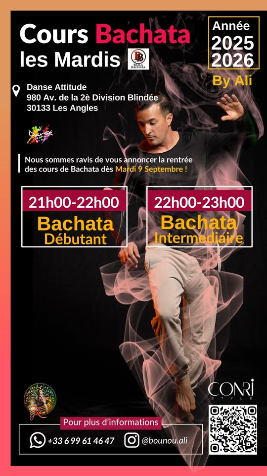Cours Bachata Mardi Les Angles