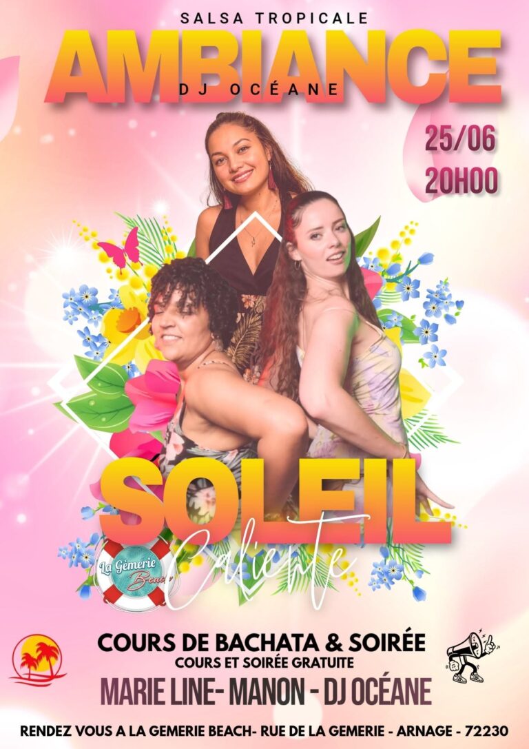 Cours de bachata et soirée avec Salsatropicale Le Mans