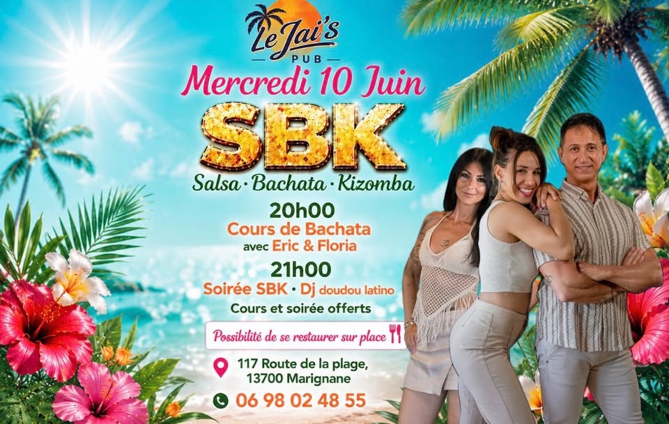 COURS DE BACHATA & SOIRÉE SBK GRATUITS