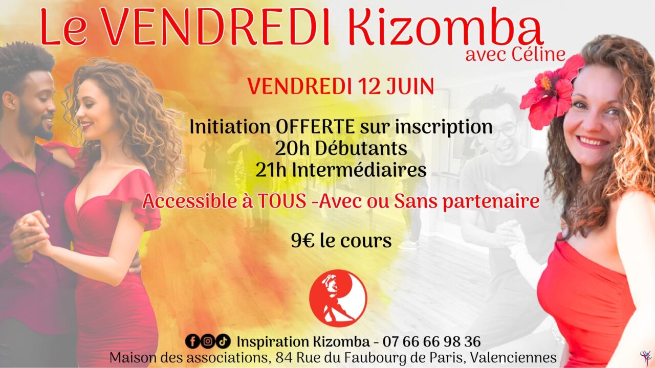 Cours de Kizomba à Valenciennes 🇦🇴 Accessible à TOUS 🌺 Avec ou sans partenaire 💃🏽🕺🏽