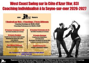 Cours West Coast Swing – Coaching Personnalisé avec Bret & Joëlle Navarre 2026-2027 – Var (83)