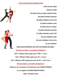 DANSE STAGE ETE