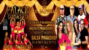 𝐒𝐚. 11/07 𝐏𝐀𝐋𝐀𝐂𝐈𝐎 𝐒𝐀𝐋𝐁𝐀𝐂𝐇𝐀𝐓𝐀 🔥 50% Salsa 🕺 50% Bachata ❤️ 100% Leidenschaft