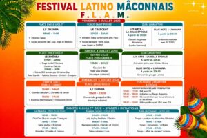 FESTIVAL LATINO MÂCONNAIS. ( FLAM ) du 3 au 5 juillet 2026