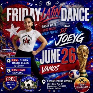 Friday Latin Dance Party at Rocco’s