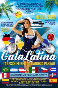 Gala Latina – 3. Internationale Lateinamerikanische Tanzreise auf der Donau / Passau 18. Juli 2026