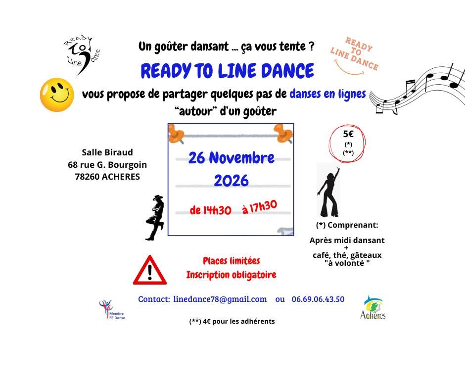Goûter dansant des READY (Country & Line) du 26 Nov 2026