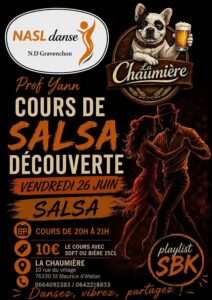 Initiations Salsa et match France vs Norvège – La chaumiere