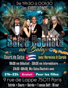 Jeudi / Soirée Salsa / BALAJO Paris