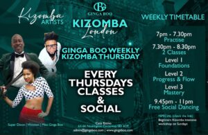 Kizomba London – GB Weekly Thursday classes & social (4 levels)