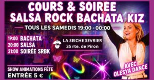 🕺💓 Le samedi à La Seiche : soirée Salsa Rock Bachata Kizomba avec Olesya