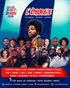 L&rsquo;Energie Weekender – 100 % Kizomba / Konpa / Semba Annecy