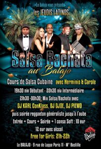 Les Jeudis Latinos Salsa/Bachata au Balajo
