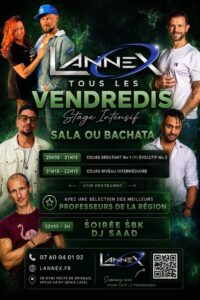 🔷LES VENDREDIS🔷STAGE INTENSIF BACHATA OU SALSA🔷SOIRÉE SBK🔷