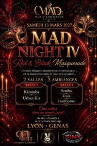 ⚜️MAD NIGHT IV KIZOMBA – Red & Black Masquerade⚜️