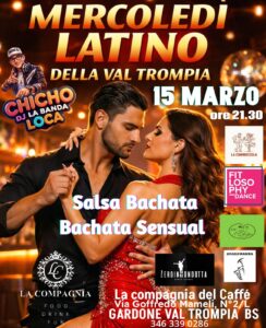 MERCOLEDÌ LATINO DELLA VAL TROMPIA LA COMPAGNIA DEL CAFFÈ GARDONE VAL TROMPIA