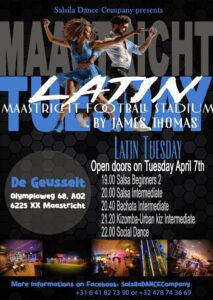 #NEW CLASSES APRIL 7th 2026 #LATIN TUESDAY MAASTRICHT FOOTBALL STADIUM BY JAMES THOMAS #DE GEUSSELT