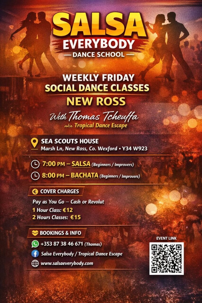 NEW ROSS – #SALSA #BACHATA WEEKLY SOCIAL DANCE #CLASSES ON FRIDAY