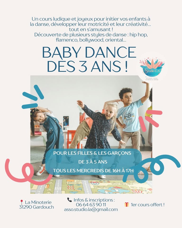 ✨ Nouveau à Gardouch ! ✨ Cours de Baby Dance pour les enfants dès 3 ans