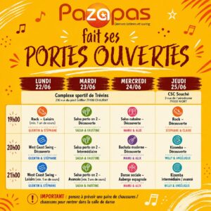 Portes Ouvertes & Inscriptions PAZAPAS – Saison 2026/2027