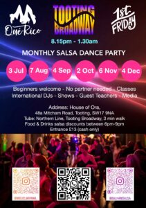Que Rico Salsa Tooting Broadway Monthly Party