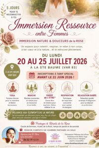 ResSource entre Femmes – du 20au25 ou 22au25 juillet / YOGA DANSE MARCHE & NATURE