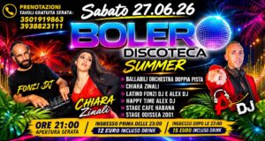 Sabato 27/06/26 Discoteca BOLERO Summer