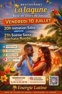 Salsa, Bachata, Rueda, initiation Restaurant La Lagune Jonzac