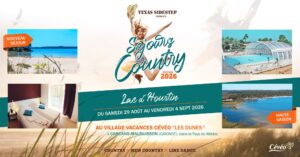 Séjour country et line dance à CARCANS (33) avec Texas Sidestep du 29 août au 4 septembre 2026