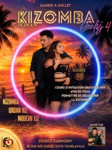 Soirée 100% Kizomba / Cours découverte – CHERBOURG