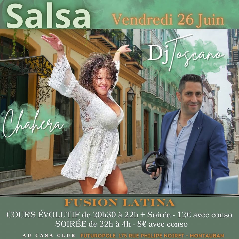 Soirée 100% Salsa By Fusion Latina au Casa Club