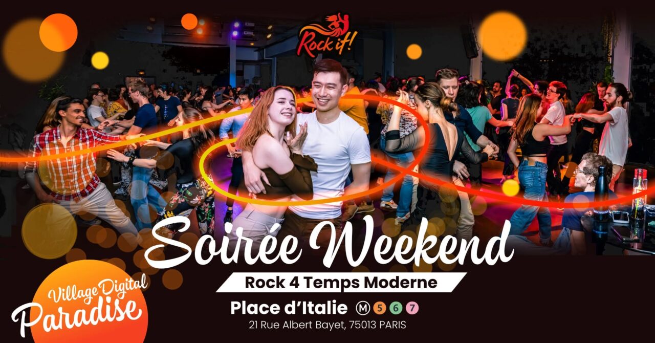 Soirée Danse Rock 4 temps Moderne et Cours à Place d’Italie — Paris