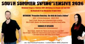 South Summer Swing&rsquo;Tensive – Stage & Soirées West Coast Swing – Région Toulonnaise / Var (83)