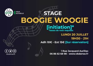 Stage BOOGIE WOOGIE (initiation)