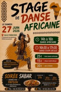 Stage Danse Africaine + soirée Sabar