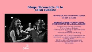 Stage de salsa cubaine débutant – les bases pour danser tout l&rsquo;été !Paris 14e