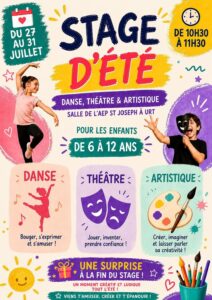 STAGE D&rsquo;ÉTÉ Enfant théâtre & danse