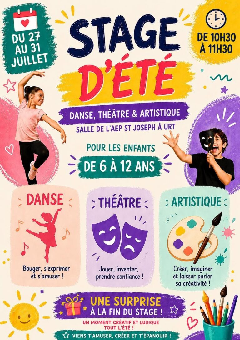 STAGE D&rsquo;ÉTÉ Enfant théâtre & danse