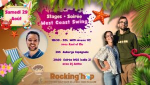 Stage d&rsquo;été et Soirée West Coast Swing samedi 29 août (salle 2)