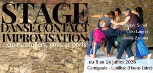 STAGE INTENSIF CONTACT IMPROVISATION EN AUVERGNE ! Du 8 au 14 juillet 2026