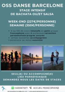 Stage unique et intensif de Salsa et Bachata à Barcelone