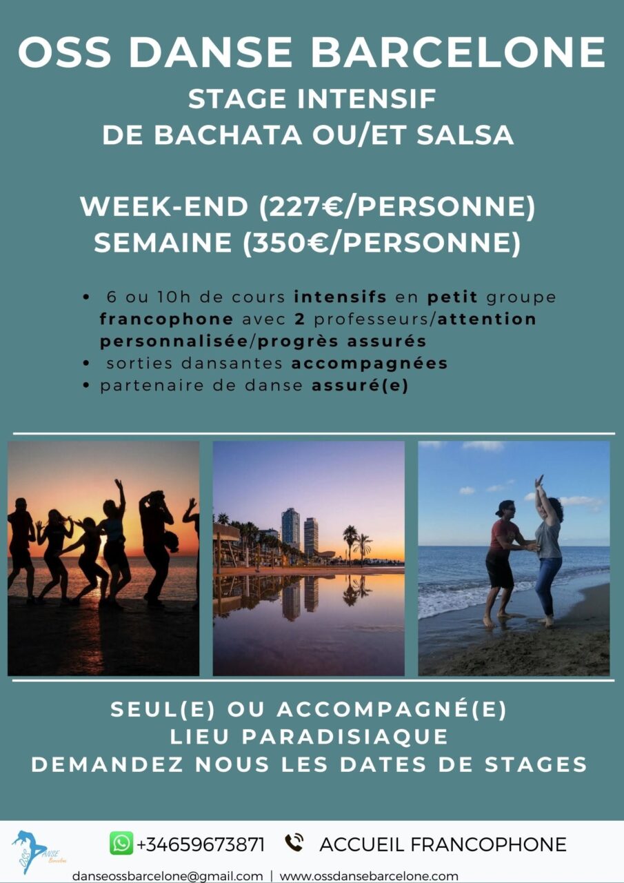 Stage unique et intensif de Salsa et Bachata à Barcelone