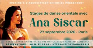 Stages avec Ana Siscar à Paris (danse orientale)